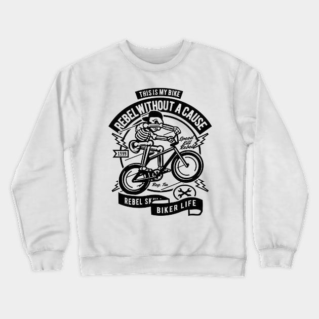 Rebel Biker Crewneck Sweatshirt by Superfunky